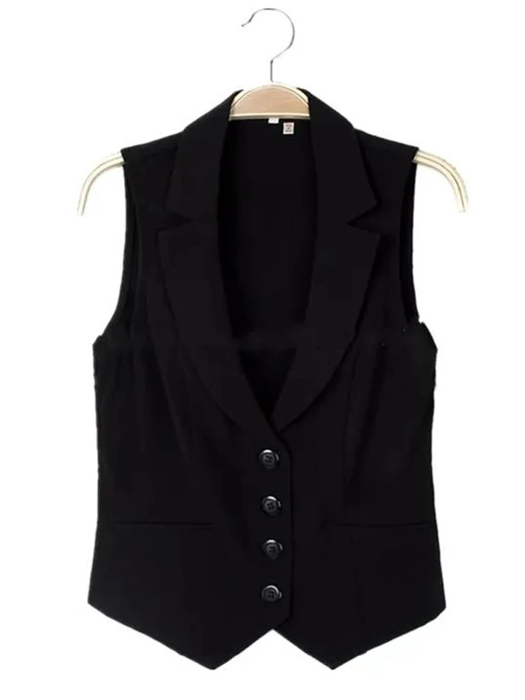 

Lapel Sleeveless Vests for Women Single-breasted New in Outerwears Women's Jackets Spring 2023 Luxury Clothes Coats Clothing