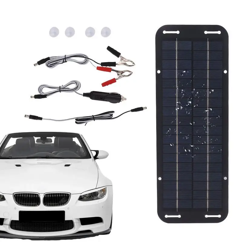 12V 20W Solar Trickle Charger Car Battery Maintainer Waterproof Solar Panel Charging Kit Solar Battery Charger For Cars