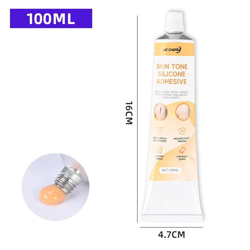 Silicone Materials Special Glue, Skin Color Silicone Doll Model Repair Bonding Agent, doll Wound Hole Repair, Soft And Not Hard view 4