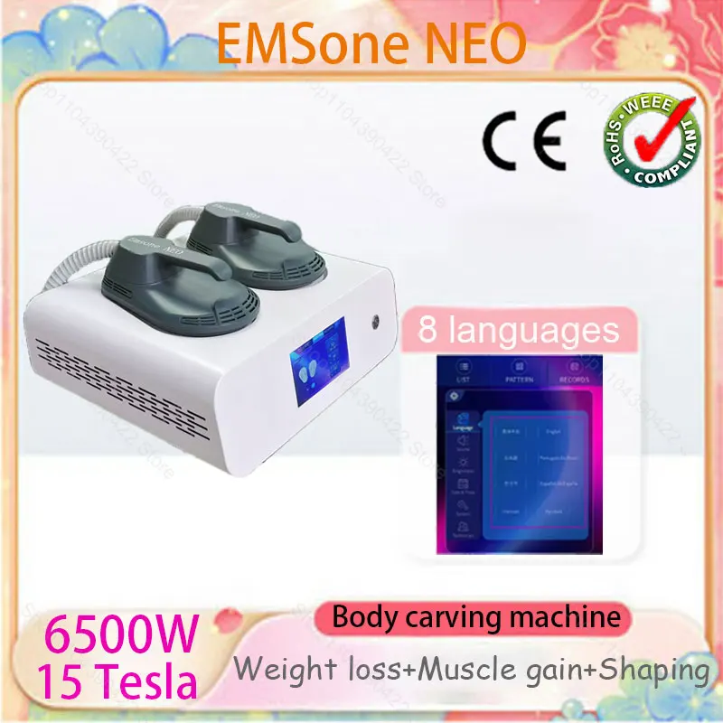 

Shaping Portable EMSone NEO 6500W 200Hz RF Electromagnetic Fat Burning Training Muscle Machine EMS Fitness Equipment