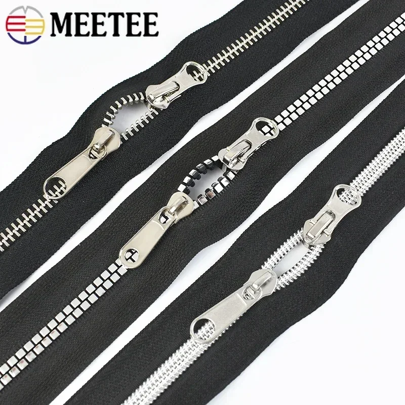 3# 5# 8# Zippers Slider for Nylon Resin Metal Zips Bag Replacement Zipper Puller Cursors Garment Sewing Zip Head Lock Repair Kit