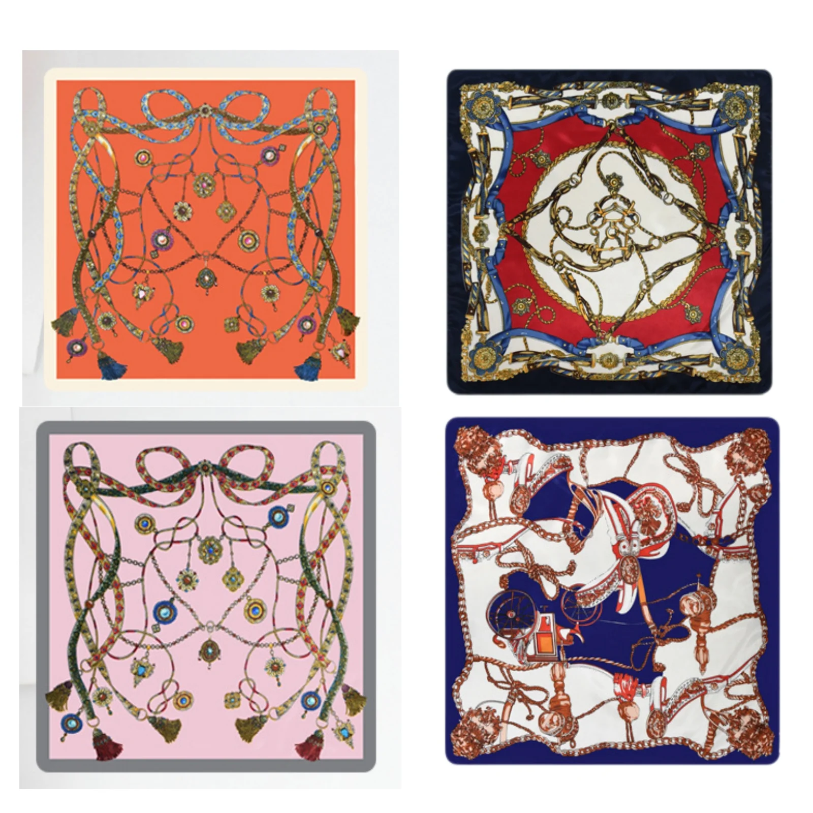 50*50cmFashion small square towel Women Head Scarf Wraps Scarves Ladies Printed Kerchief Neck Beautiful Scarf Shawl Comfortable