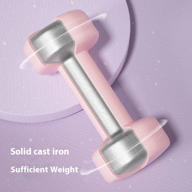 

Женские чугунные матовые свободные гири 1/2 кг, красочные гантели с пластиковым покрытием для прыжков, йоги, фитнеса, маленькие домашние гантели для фитнеса