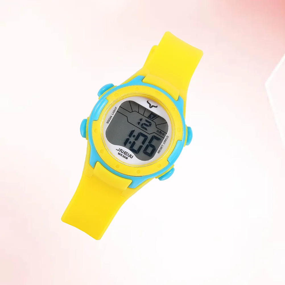 Waterproof Sports Watch Multifunctional Yellow Watch Comfortable Durable Strap Precise Quartz Accessories
