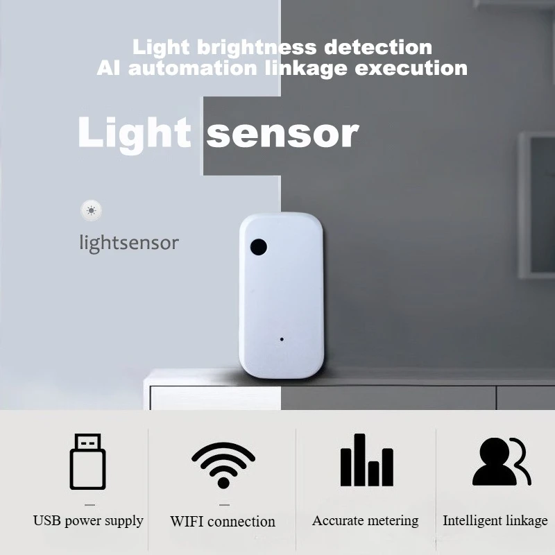 Tuya ZigBee/WiFi Light Sensor Intelligent Home Illumination Sensor Brightness Detector Automation Work with Smart life Linkage