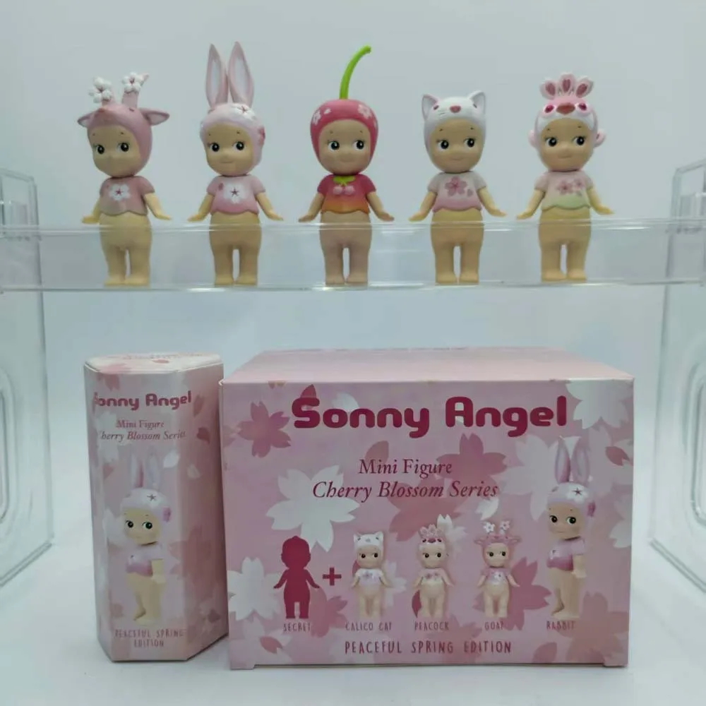 

Sonny Angel Pink Cherry Blossom Series Mini Figure Desktop Decoration Birthday Christmas Gifts Collectible Ornaments