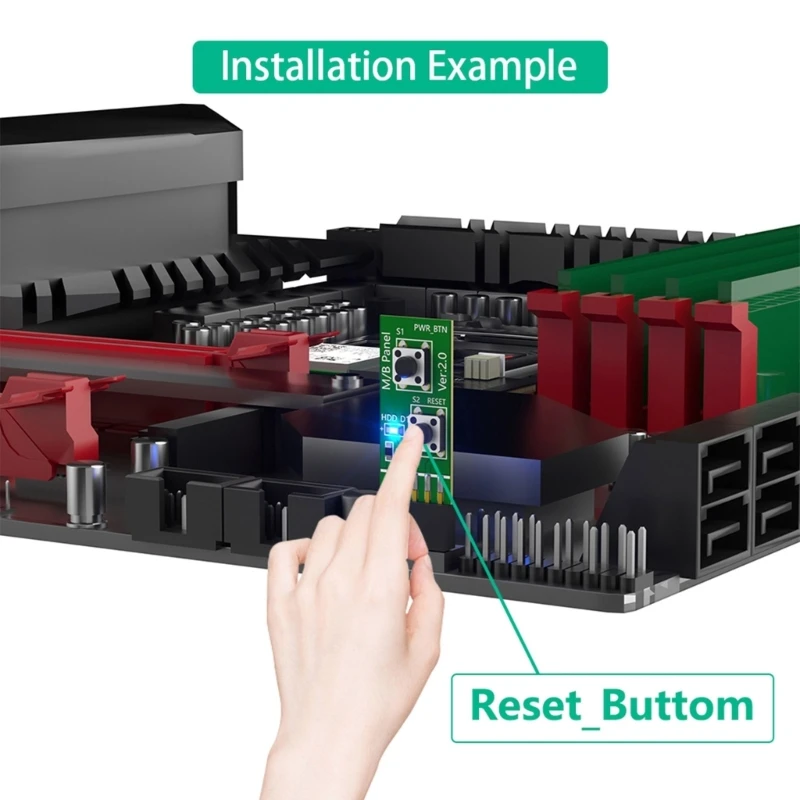 Bảng chuyển mạch 10Pin đáng tin cậy có nút khởi động lại dành cho kỹ thuật viên máy tính