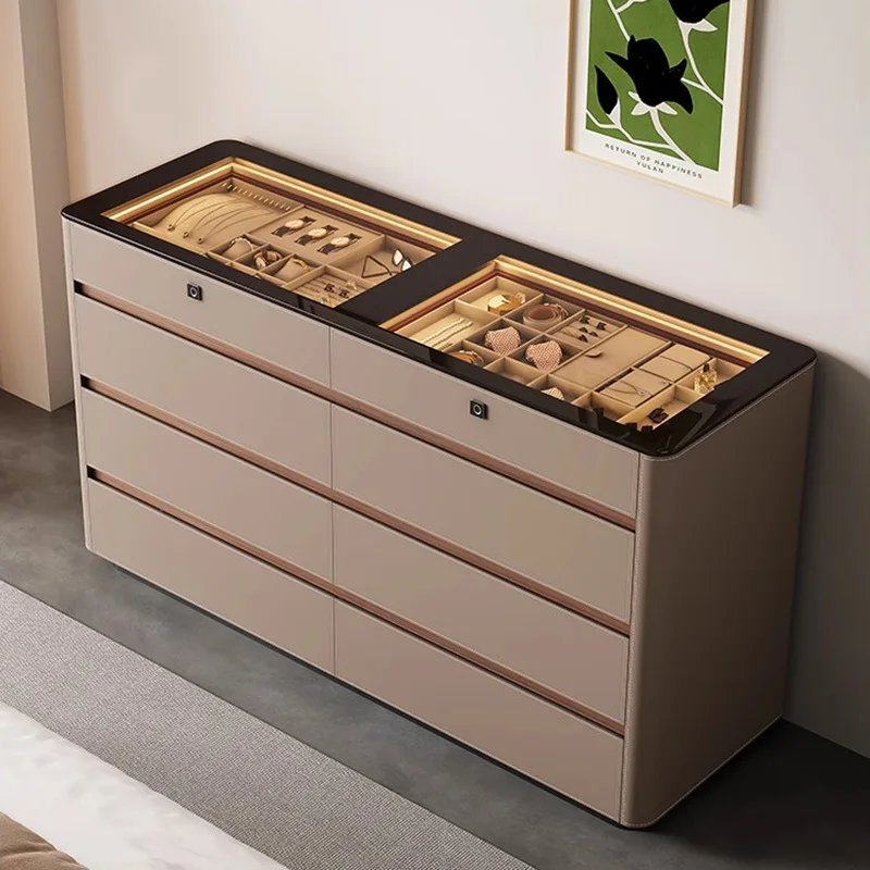 

Minimalist Bedroom Storage Cabinet Cloakroom Jewelry Display Cabinet Multifunctional Fingerprint Locker