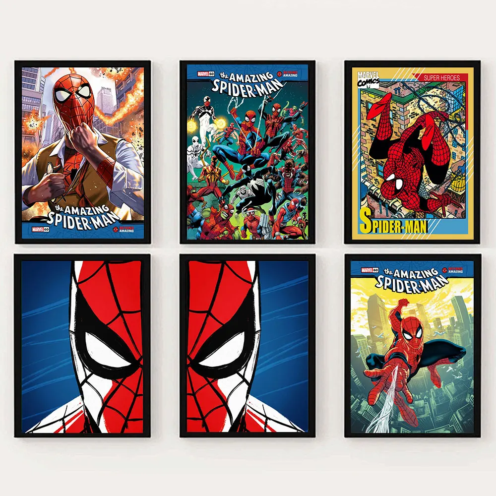 

Disney Comics Spiderman Posters and Prints Mural Art Pictures Canvas Painting for Living Room Home Wall Cuadros Decoration Gifts