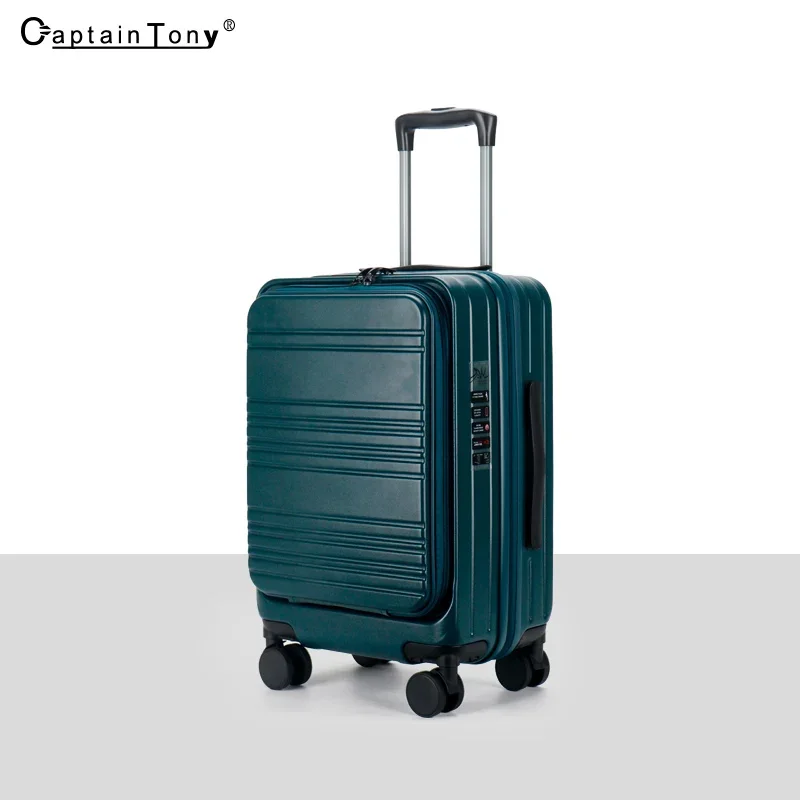 Suitcase Aluminium Luggage Lightweight 20 24 28inch Soft Side Large Travel Folding On Wheels With Retractable Handle Leatherette