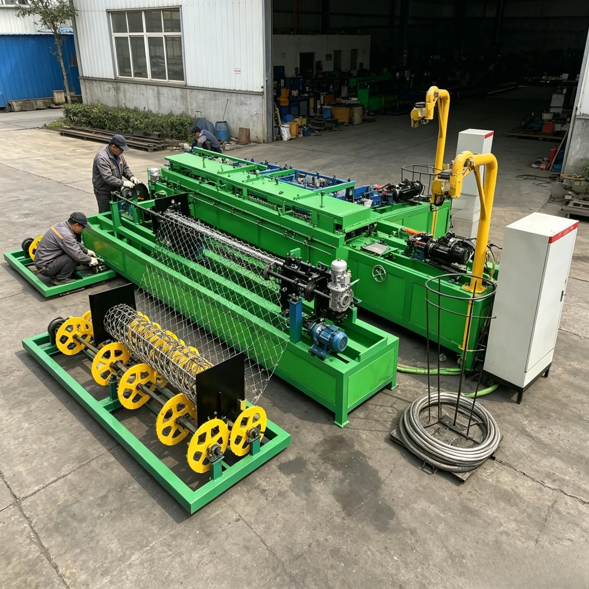 Hook Mesh Machine Automatic Chain Link Fence Netting Weaving Looper for Hexagonal Wire Mesh Sports Farm Fence Customized