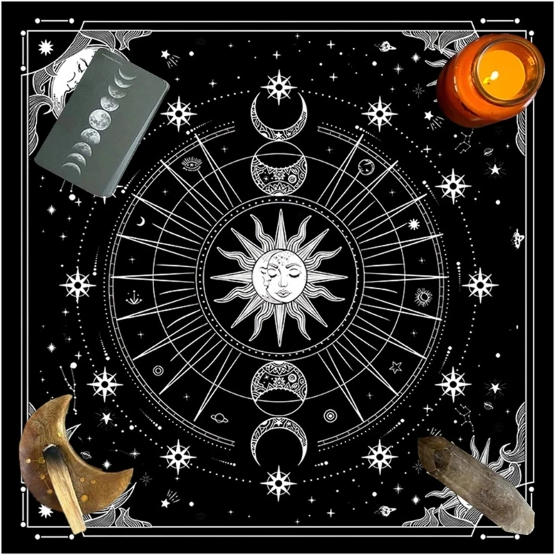 Tarots Tablecloth Divinations Table Cover Oracles Board Game Mat Square Altar Table Cloth Dropshipping