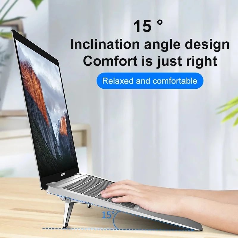 Soporte de Metal plegable para ordenador portátil, Base Universal antideslizante para Macbook Pro Air, Lenovo, accesorios de montaje para portátil, 2 uds.