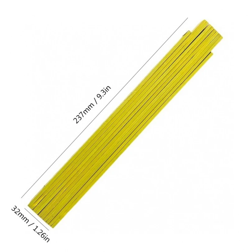 1m 2m Angle Rulers Folding Wooden Ruler Inch Metric Double Sided Scale for Drawing Teaching Carpenter Measuring Tools