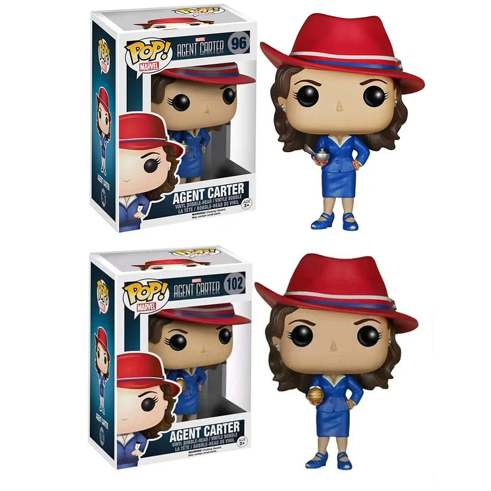 Figura de Vinilo de la Serie de Películas FUNKO POP, Agente Carter # Edición Limitada 96 # 106 Figuras Coleccionables, Juguetes, Decoración de Habitaciones, Regalos para Niños