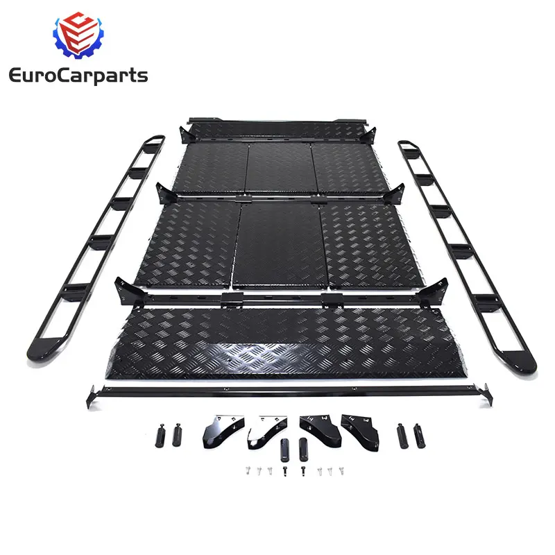 2021 2022 W464 G500 G63 black stainless universal roof frame spoiler mount camp luggage rack