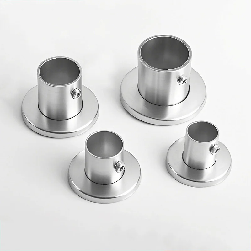 

1 PCS 19/22/25/28/32/38mm Stainless Steel Wardrobe Support Closet Rod Flange Bracket Clothes Rod for Seat Hanger Pipe Holder