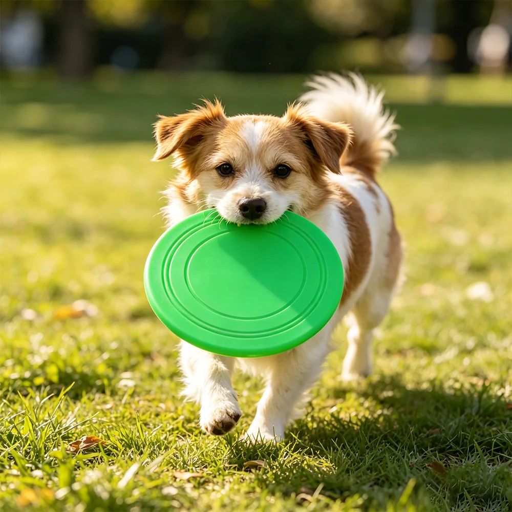 耐久性のある噛みやすいペットトレーニング用フリスビーおもちゃ - Dog Toys のレビューと価格