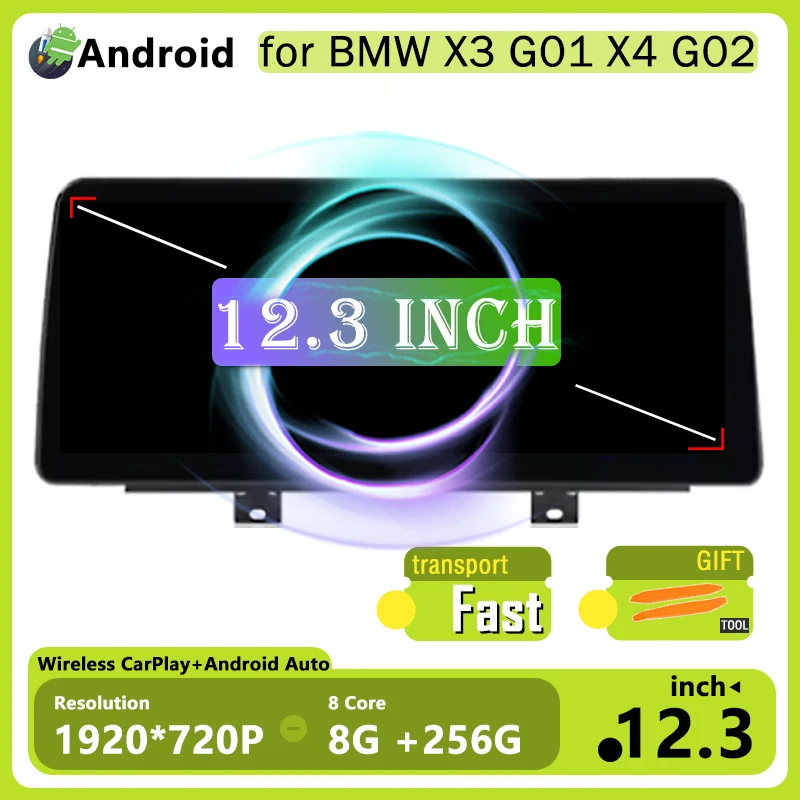 Android Auto Авто Радио Видеоплеер Carplay HD Сенсорный экран для BMW X3 G01 X4 G02 2018-2020 Система EVO GPS DSP Стерео WIFI