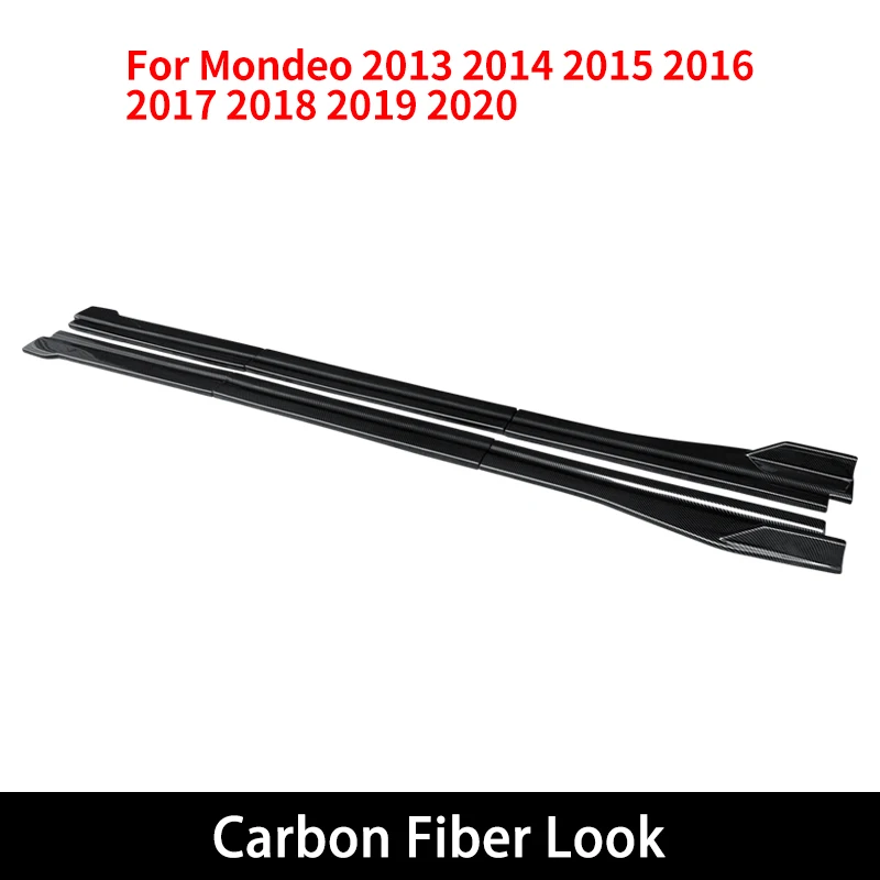 Voor Ford Mondeo 2013-2020 Auto Zijrok Verstelbare Accessoires Bumper Koolstofvezel Look Modifiedextension Rocker Plaat Lip - afbeelding 1