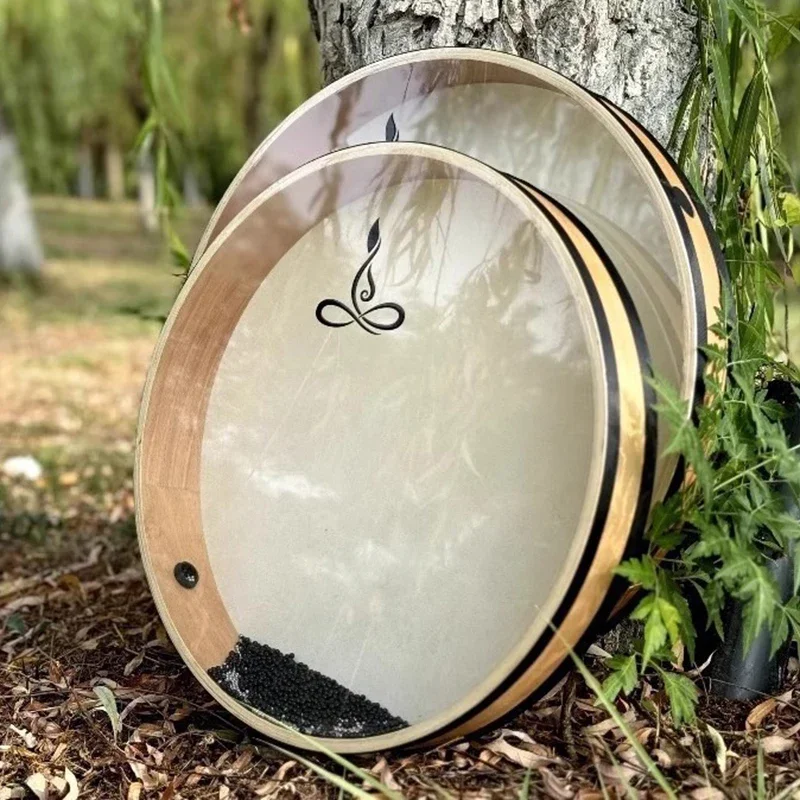 Wave Drum Sound Healing Professional Yoga Meditation Sheepskin Drums Spiritual Relaxation Massage Tambourine Musical Instrument