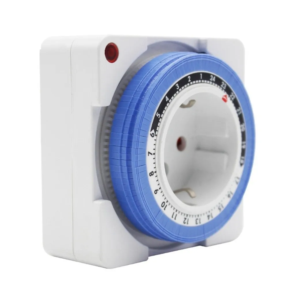 2/3-Pin Plug Timer Switch Socket EU/US Plug Auto Power Off Mechanical Timer 15 Minutes Intervals Energy Saving