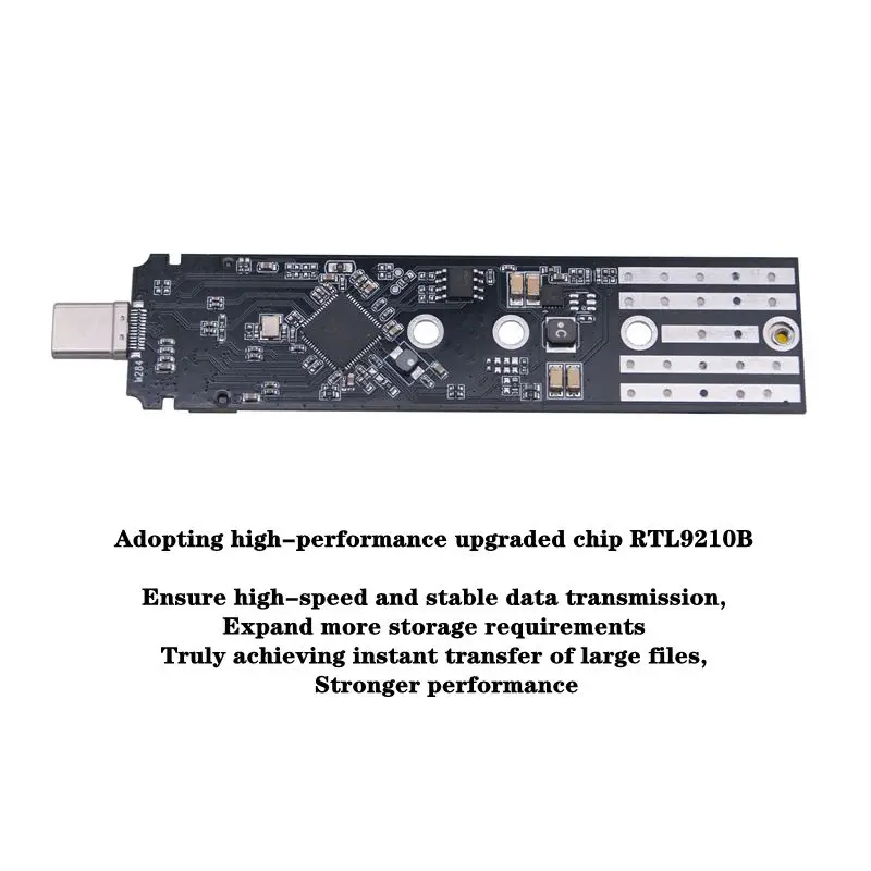 M. 2 Dual Protocol Universal NGFF Direct Insertion NVMe to USB3.1 External Adapter Type-A Type-C RTL9210B Chip