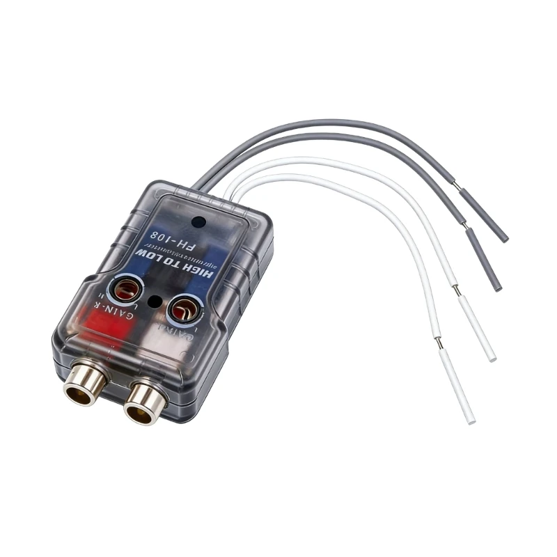 Line Output Converter for Amplifier Install Vehicle Sound Speaker Adapter Small Body 2 Channel Unit for Factory Radio