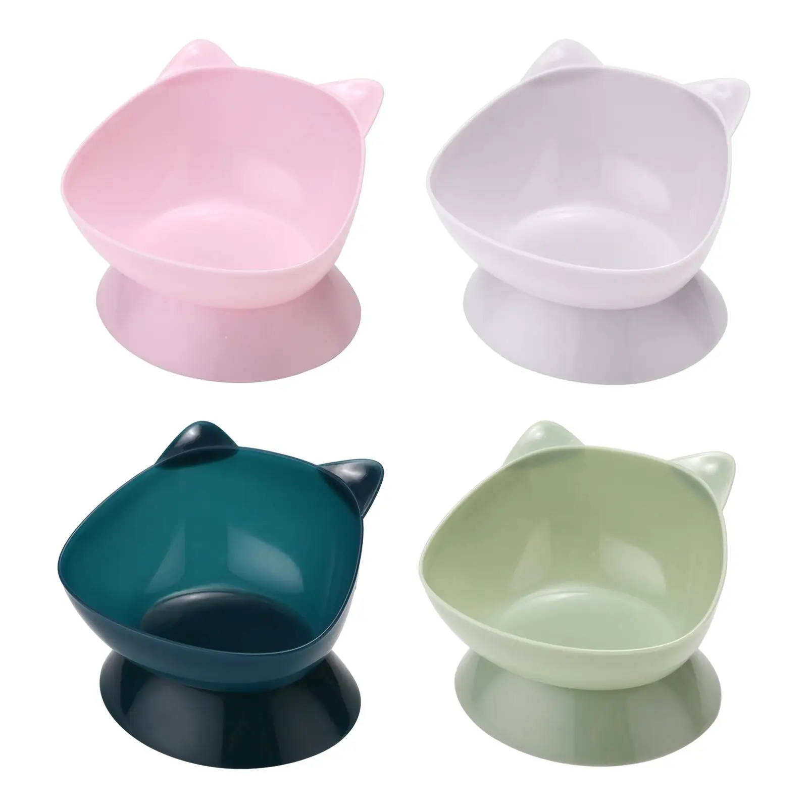 Raised Cat Bowl Portable Elevated Cat Bowls Protection Cervical Pet Feeding Dish