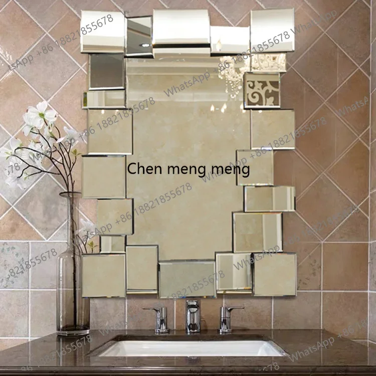 Hot sales Modern minimalist bathroom mirror wall hanging porch decorative mirror ladies dressing mirror