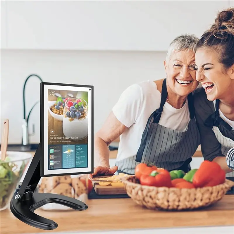 A01E-Monitor Stand Holder Adjustable Aluminum Alloy Folding Mount Portable Tablet Desk Smart Display Holder For Echo Show 15 view 3