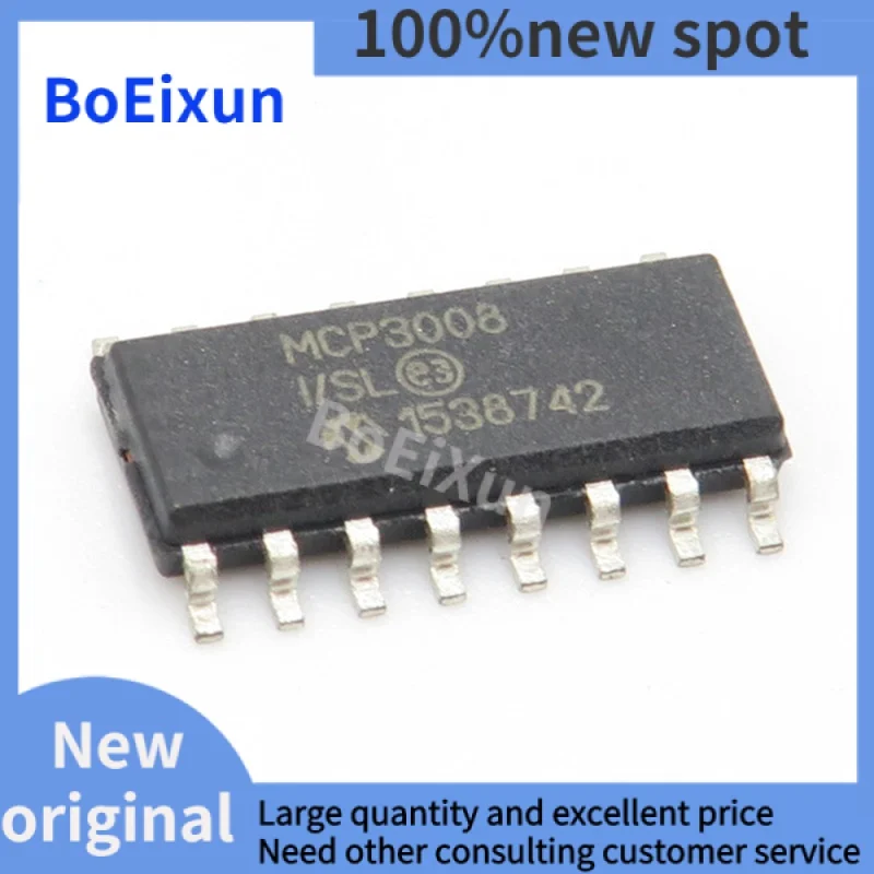 

1-10 PCS MCP3008-I/SL MCP3008 SOP-16 Analog-to-digital Converter Chip Brand New Original In Stock