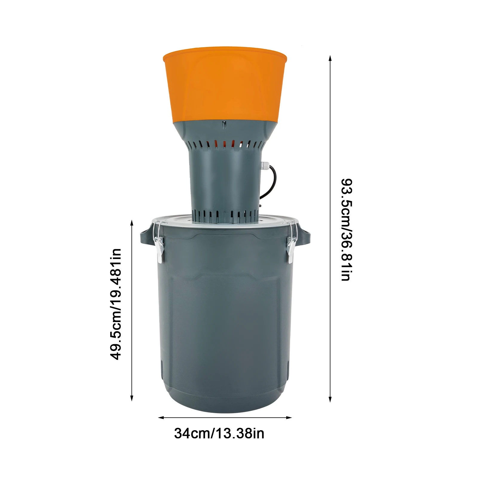 Molinillo de grano eléctrico de 13,2 galones (50L) con 5 tamices, molinillo de maíz/trigo para uso doméstico, granja y pequeñas empresas a granel