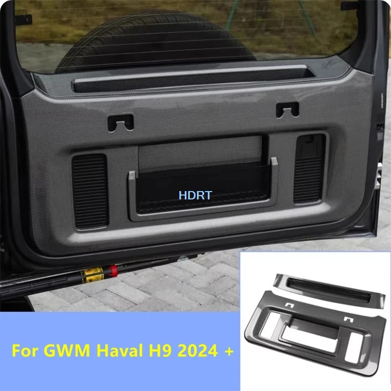 

For GWM Haval H9 2024 + Car Style Rear Trunk Tail Door Anti Scratch Plate Dust Proof Pad Cover Protector Decoration Accessories