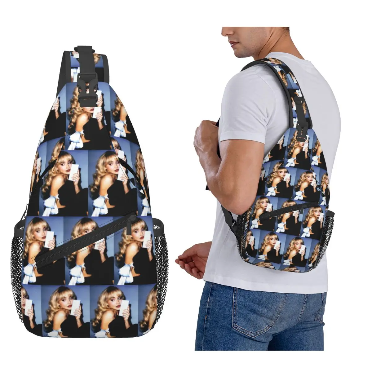 

Sabrina Carpenter Eras Tour нагрудная сумка мужской слинг рюкзак через плечо нагрудная сумка дорожный походный рюкзак сумка на плечо