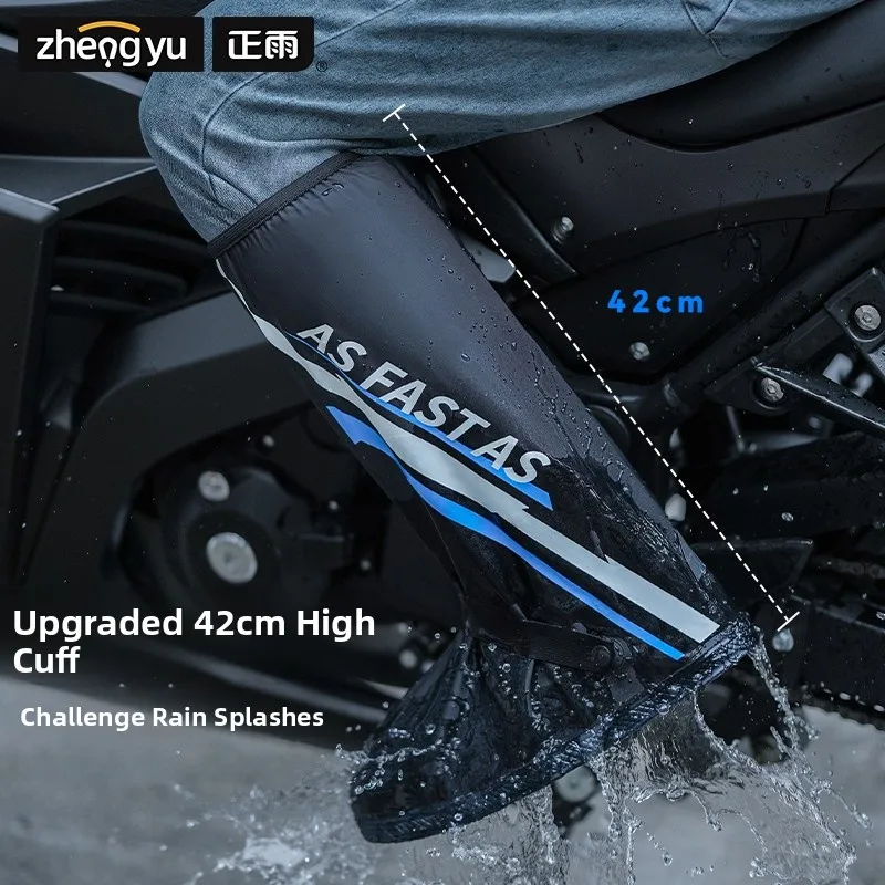 Thickened High Tube Rainproof Shoe Covers Unisex Waterproof Anti-Mud Motorcycle Riding PVC Adult Shoe Accessories