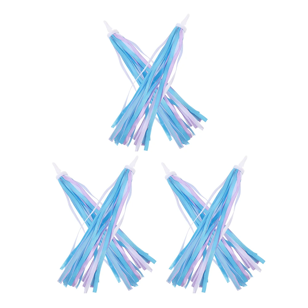 

3Pairs Bike Handlebar Streamers Lively Ribbon Tassels for Bicycles Streamer Accessories