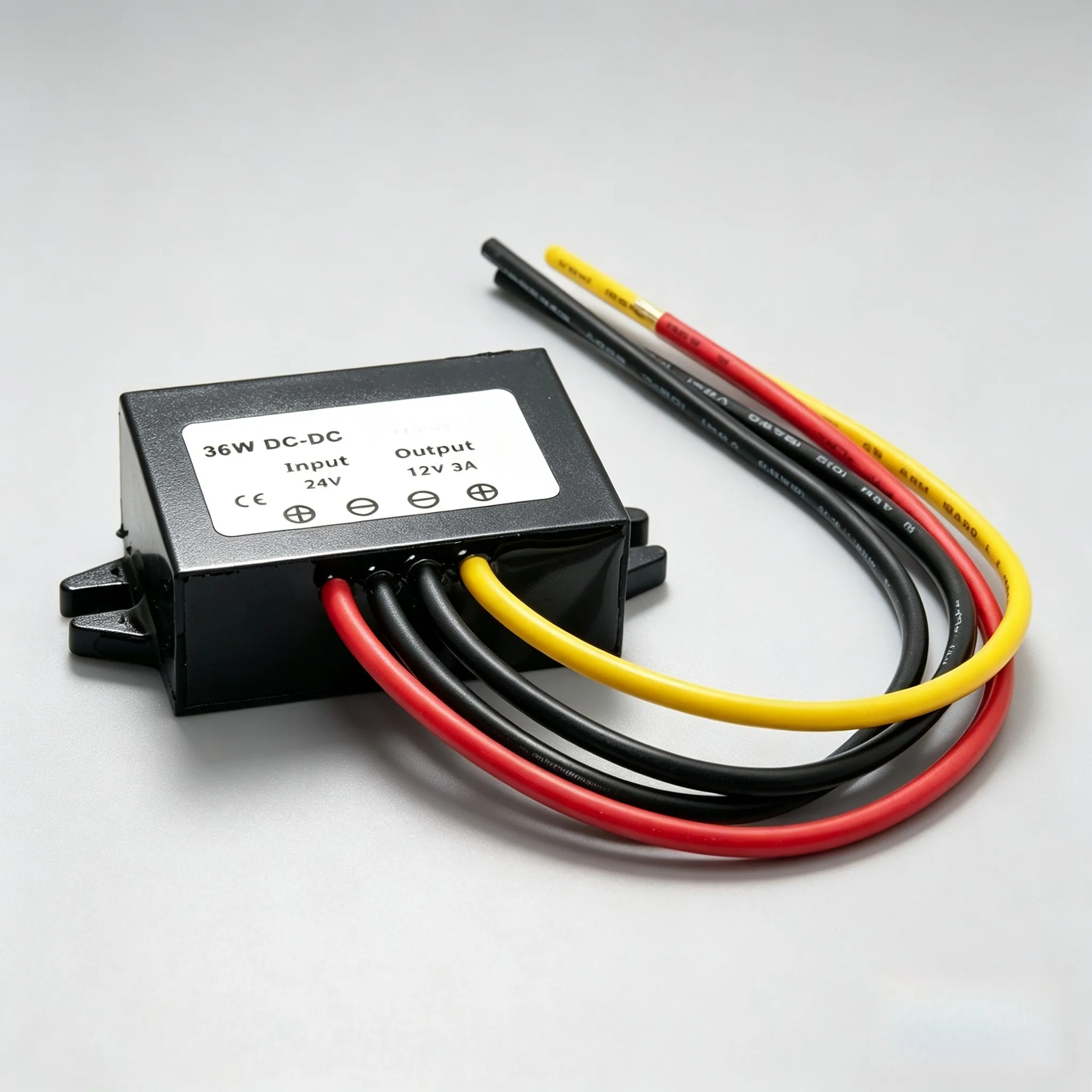 1pc 24V To 12V 3A DC DC Converter Step Down Voltage Regulator 36W Waterproof For Electrical Equipment