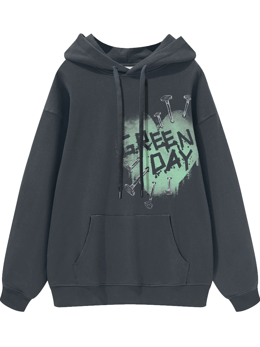 Sudadera con Capucha Holgada de Estilo Americano, con Estampado Digital Directo de la Banda de Rock Green Day, Transpirable, ...
