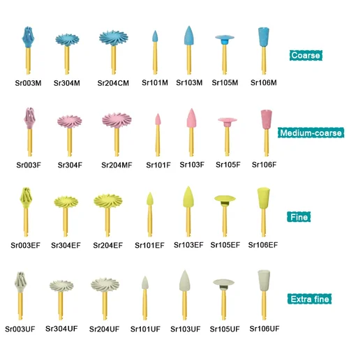 Pulidor de goma Dental, disco de pulido de resina compuesta de goma en espiral flexible para pulido de dientes, herramientas de laboratorio Dental