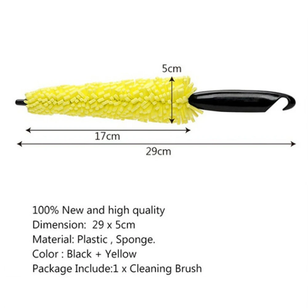 1PC Car Wheel Wash Brush EVA Sponge Vehicle Cleaning Brush 28cm Long Handle Wheel Tire Rims Washing Brushes Car Cleaning Tools