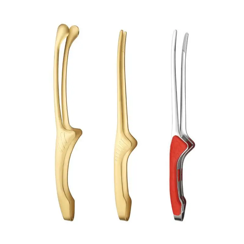 Stainless Steel Barbecue Grilling Tongs Non Slip Heat Resistant Reusable for Home Cooking Camping Outdoor Picnic