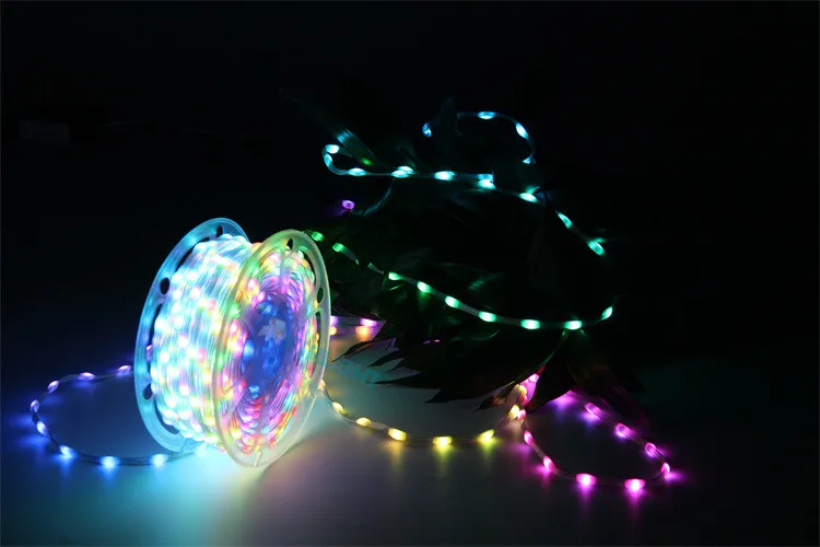 DC5V/12V 1000 Pixels WS2811 LED Seed Pixel String Light RGB IC Addressable Full Color IP68 3Pin Wire 1.5cm-10cm Pitch