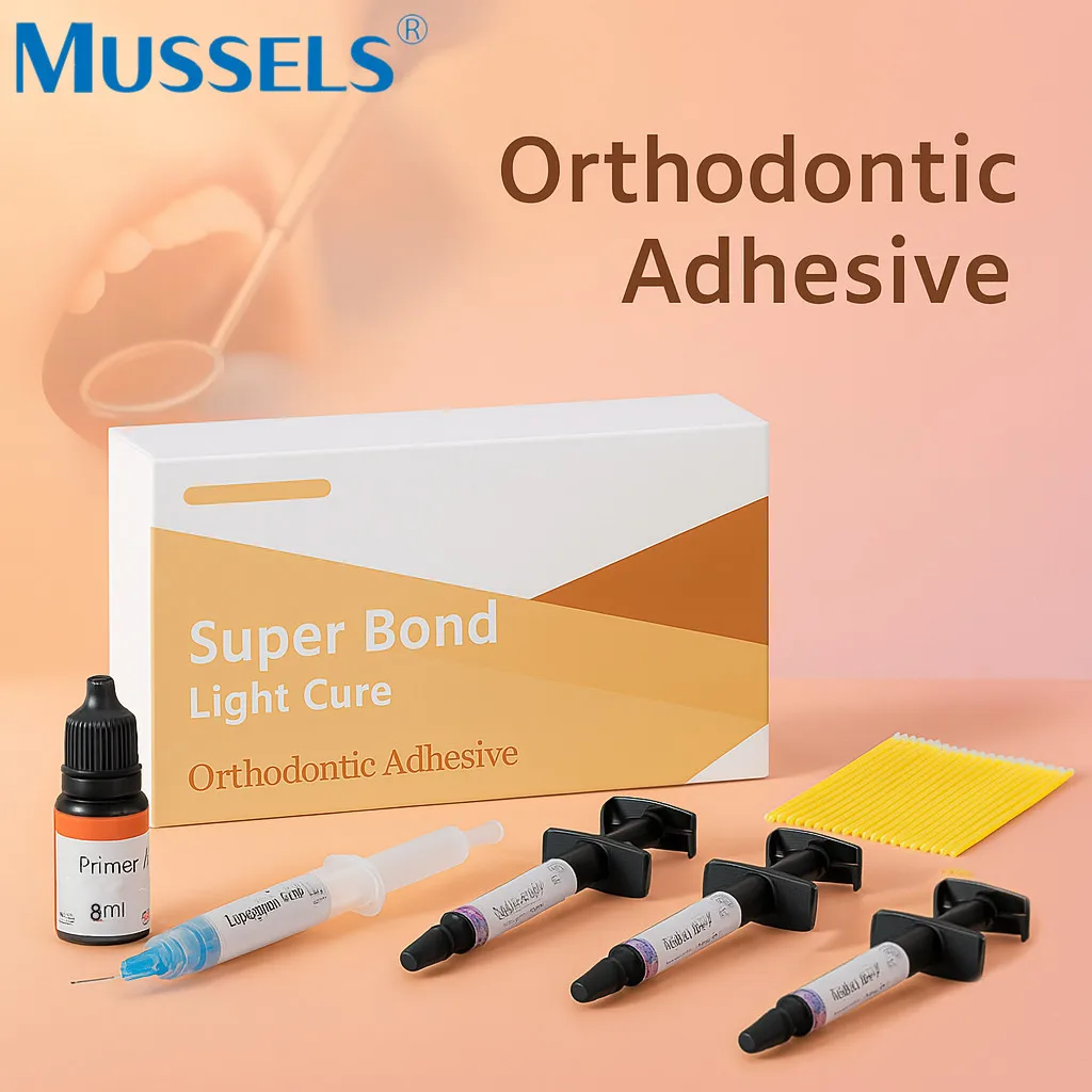 

Dental Orthodontic Adhesive Kit Light Cure Bonding Glue Direct Bonding System for Brackets Braces Etch Gel Dentistry Material