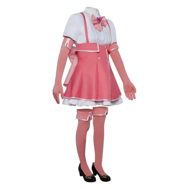 

qq681Аниме Gushing over Magical Girls Hanabishi Haruka Косплей Костюм Парик для Женщин Девушка Magia Magenta Cos Костюм на Хэллоуин