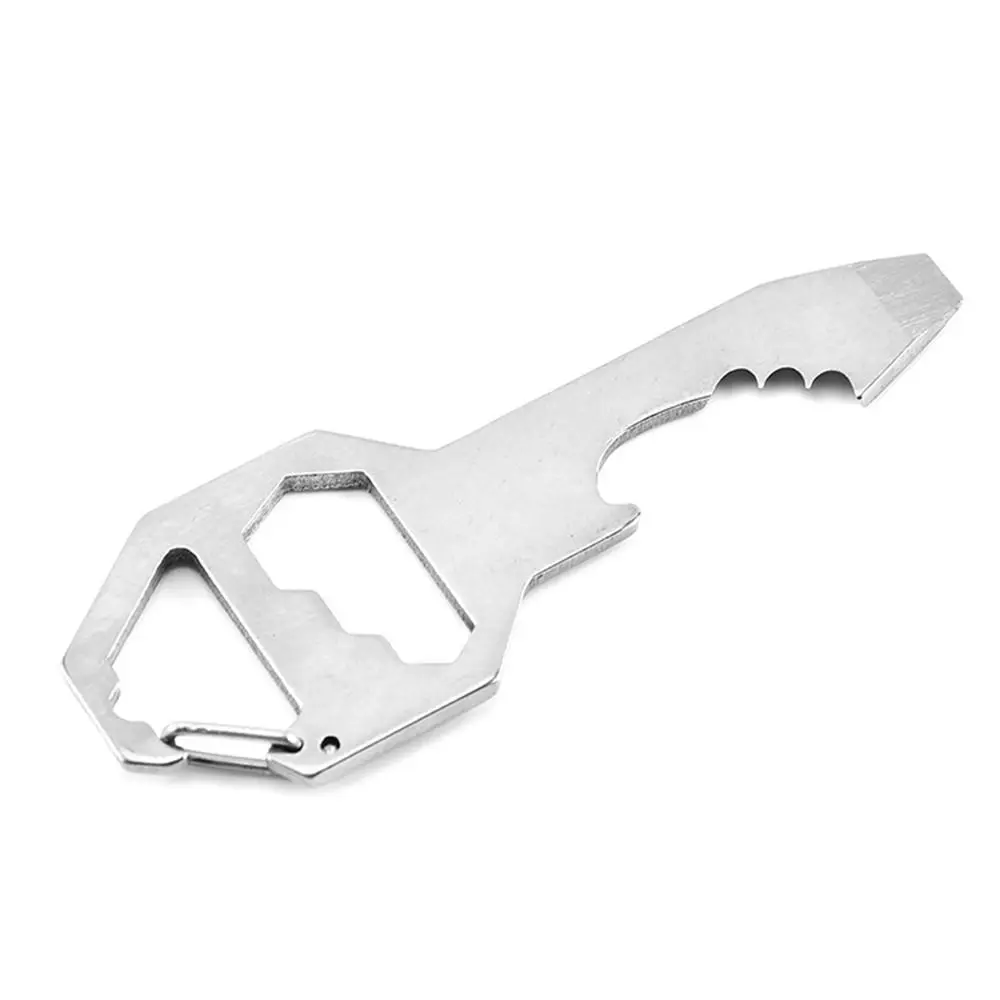 

Sturdy Stainless Steel Hexagonal Wrench Multifunction Screwdriver Bottle Opener Key Chain Outdoor Card Tool