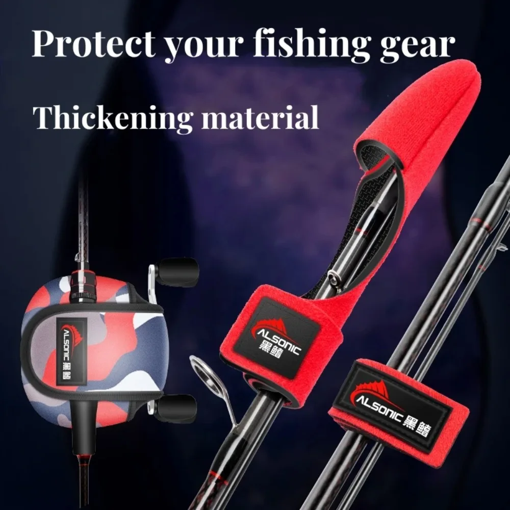 Protector Cap Fishing Rod Protective Sleeve Fastener Elasticity Fishing Rod Straps Holders Ventilate Thicken Fishing Rod Tie