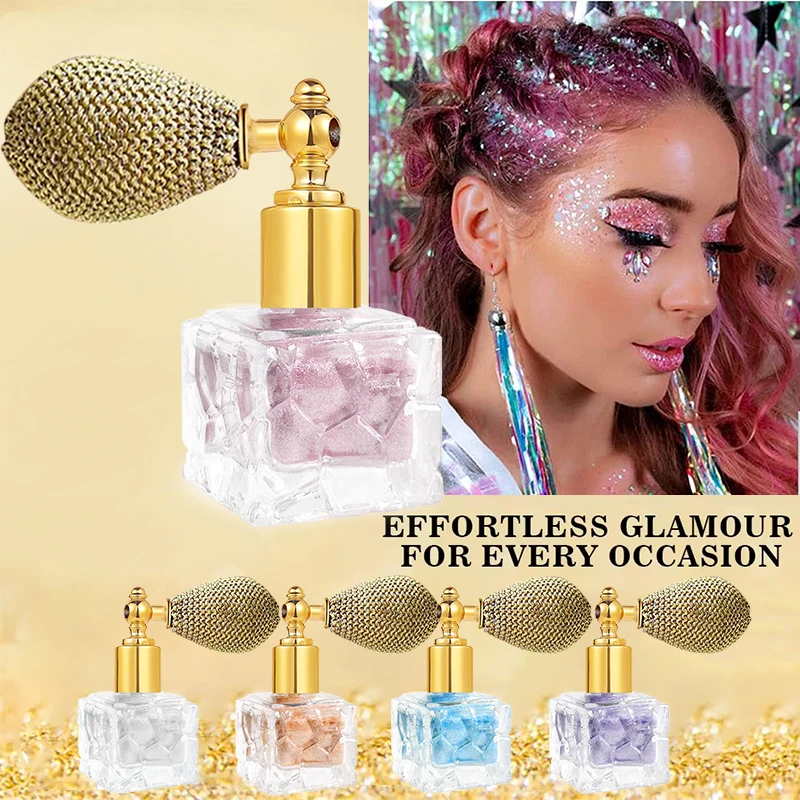 Diamond High Gloss Glitter Spray Highlighter Powder Air Bag Fragrance-Infused Shiny High Light For Face Body Makeup Cosmetics