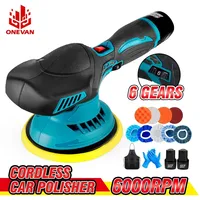 ONEVAN Wireless Car Polisher 6000RPM Mini Car Polishing Machine Adjustable Speed Cordless Auto Polishing Waxing Machine Tools