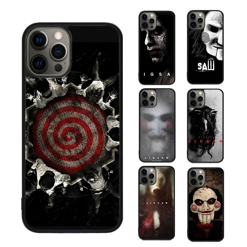 Jigsaw Saw Horror Phone Case cover For iPhone SE2020 15 16 14 13 Pro Max Coque 12 11 Pro Max For Apple 8 PLUS 7 6S fundas